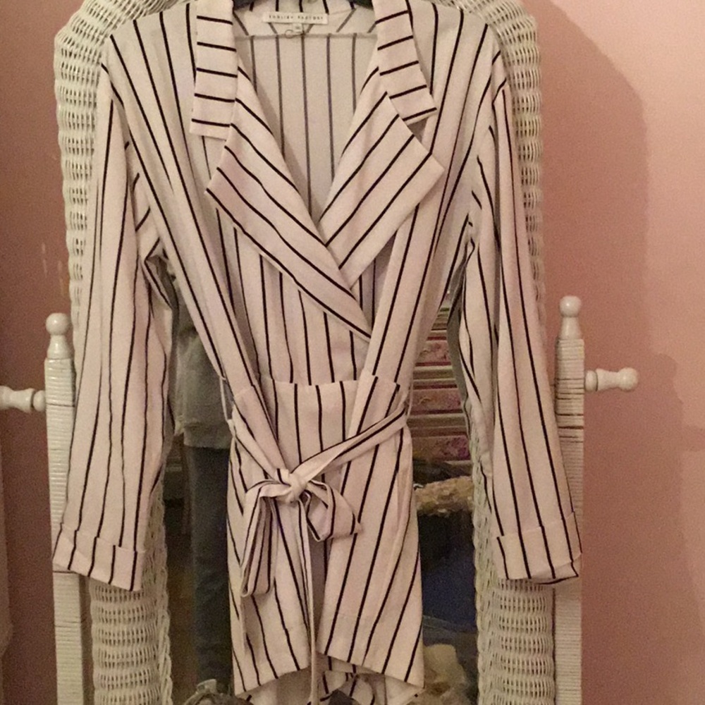 ENGLISH FACTORY STRIPE ROMPER.